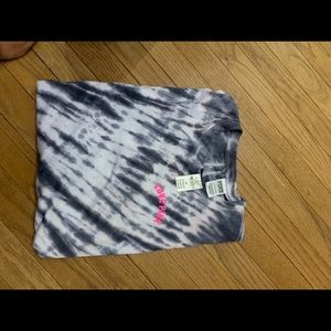 NWT S PINK long sleeve campus tee t shirt